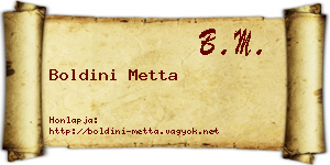 Boldini Metta névjegykártya